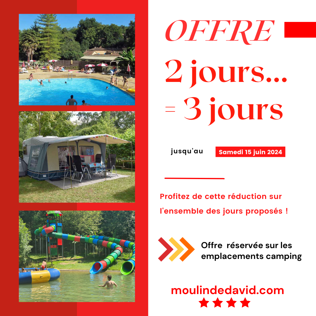 Speciale aanbieding op Camping Le Moulin de David!