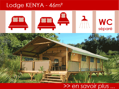 Lodge KENYA - 2 slaapkamers - 5 personen - WC - douche